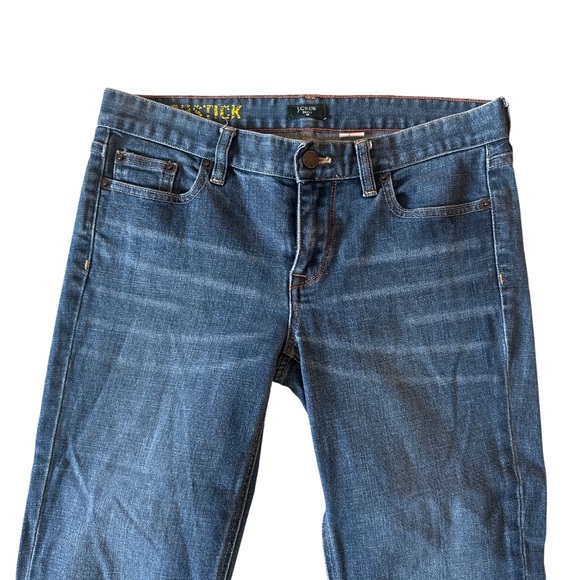 J.Crew Cropped Jeans Sz 29 Blue Dark Wash Stretch Preppy Denim Mid Rise - Picture 3 of 7